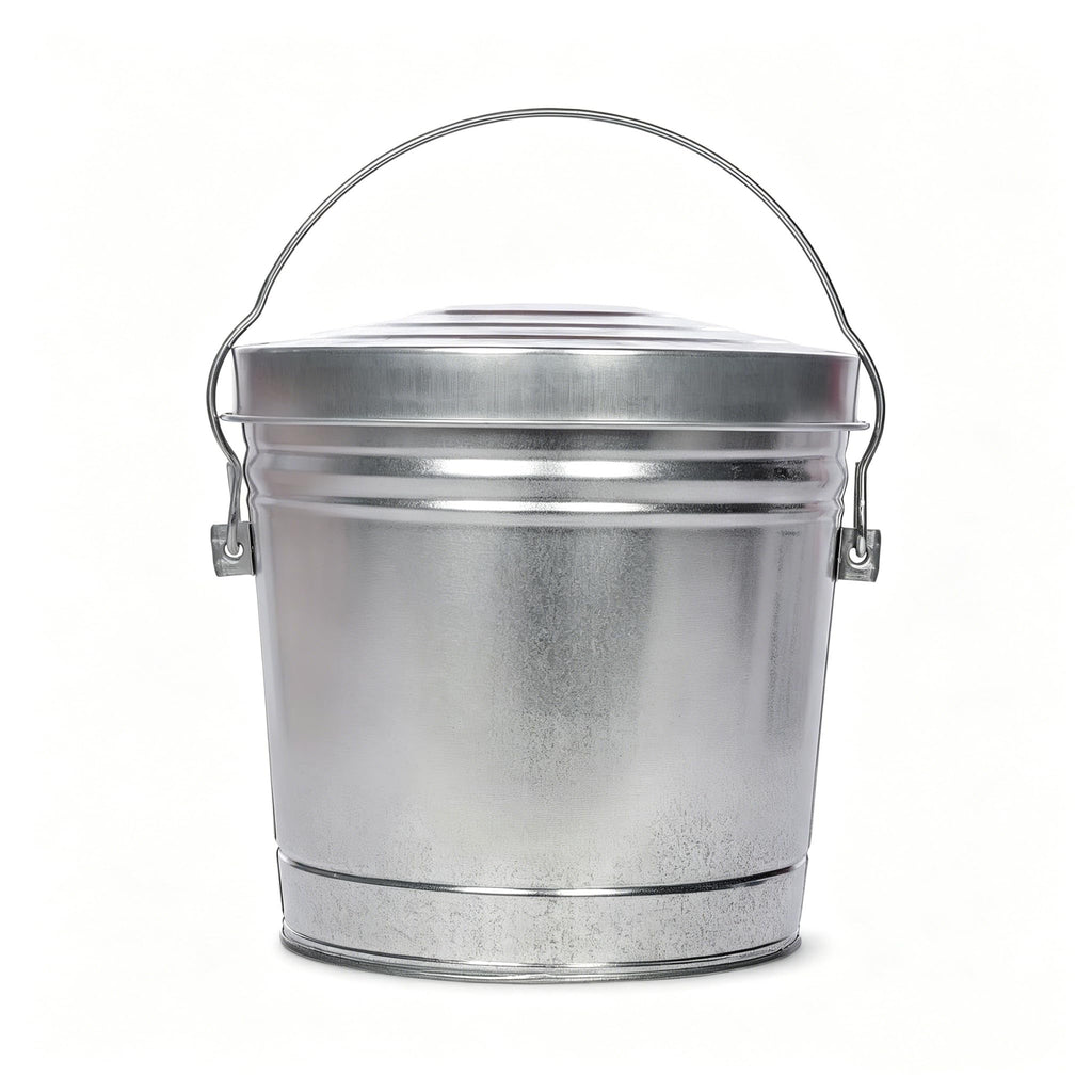 6-Gallon Galvanized Steel Locking Lid Storage Can Z8451