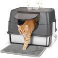 Stainless Steel Litter Box with Lid D987194
