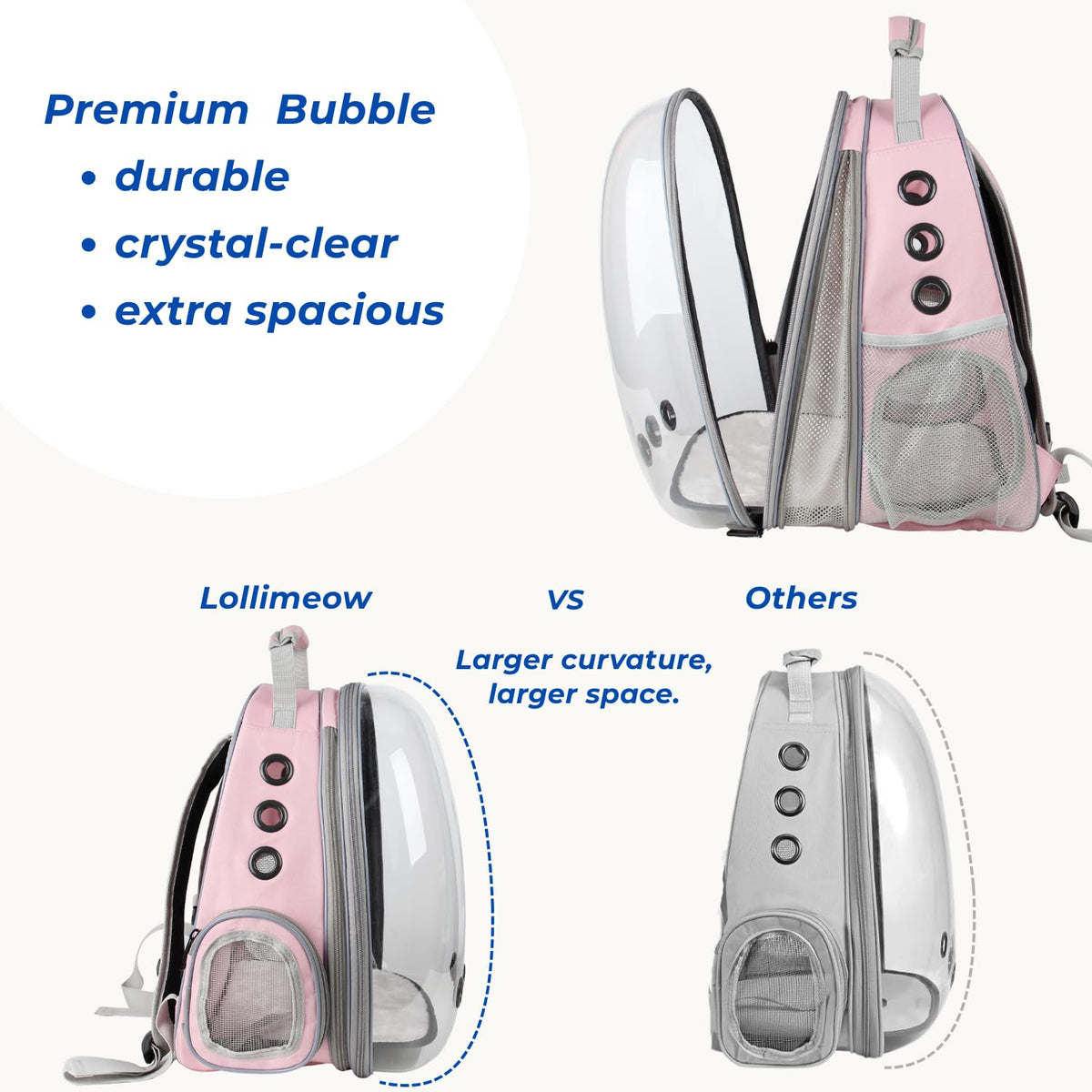 Expandable Cat Backpack with Mini Fan H989854