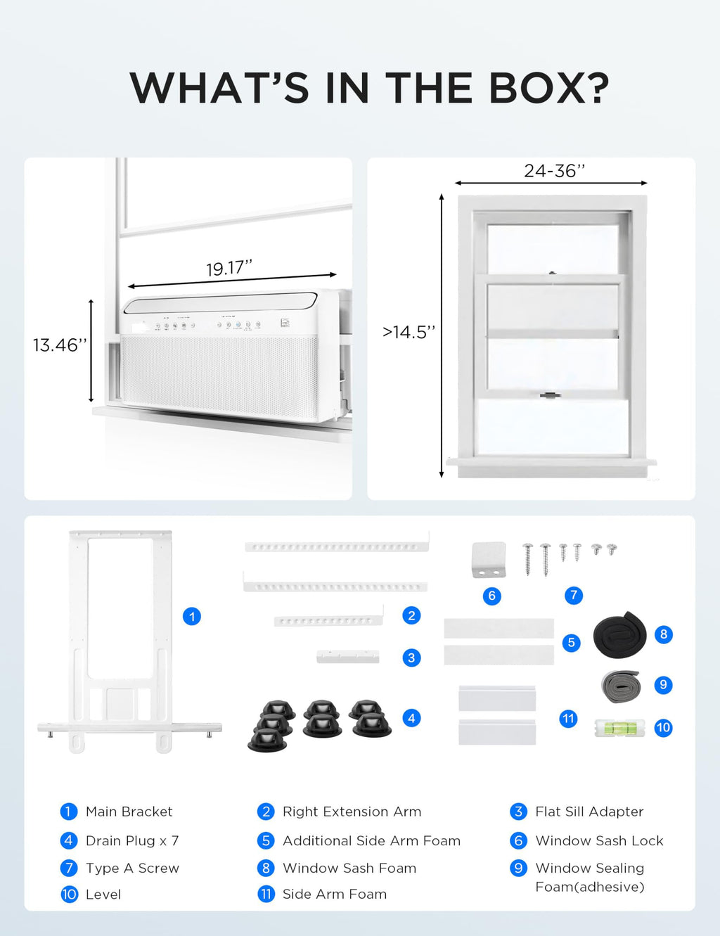 0,000 BTU U Shaped Window Air Conditioner P126644