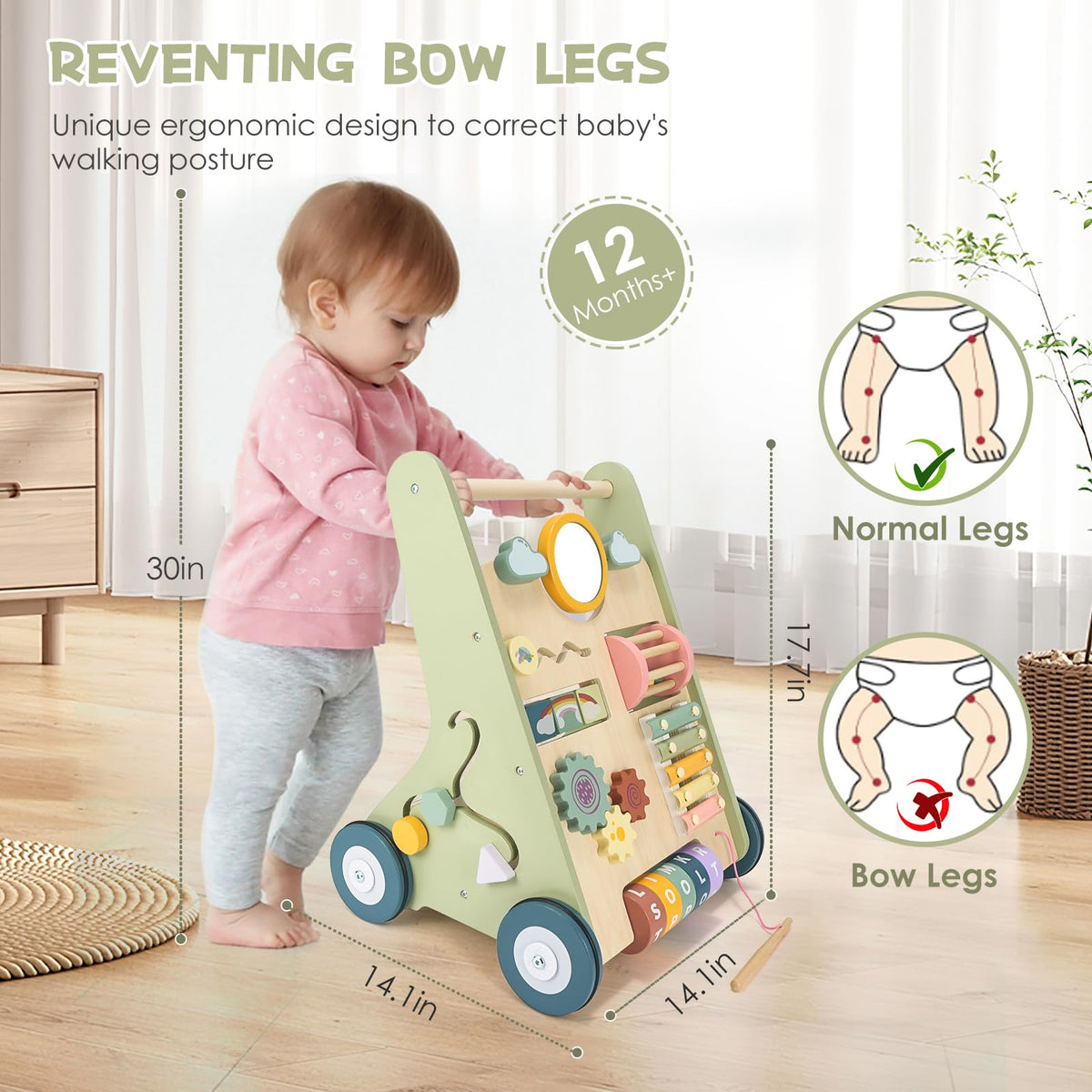 Wooden Baby Push Walker B1403