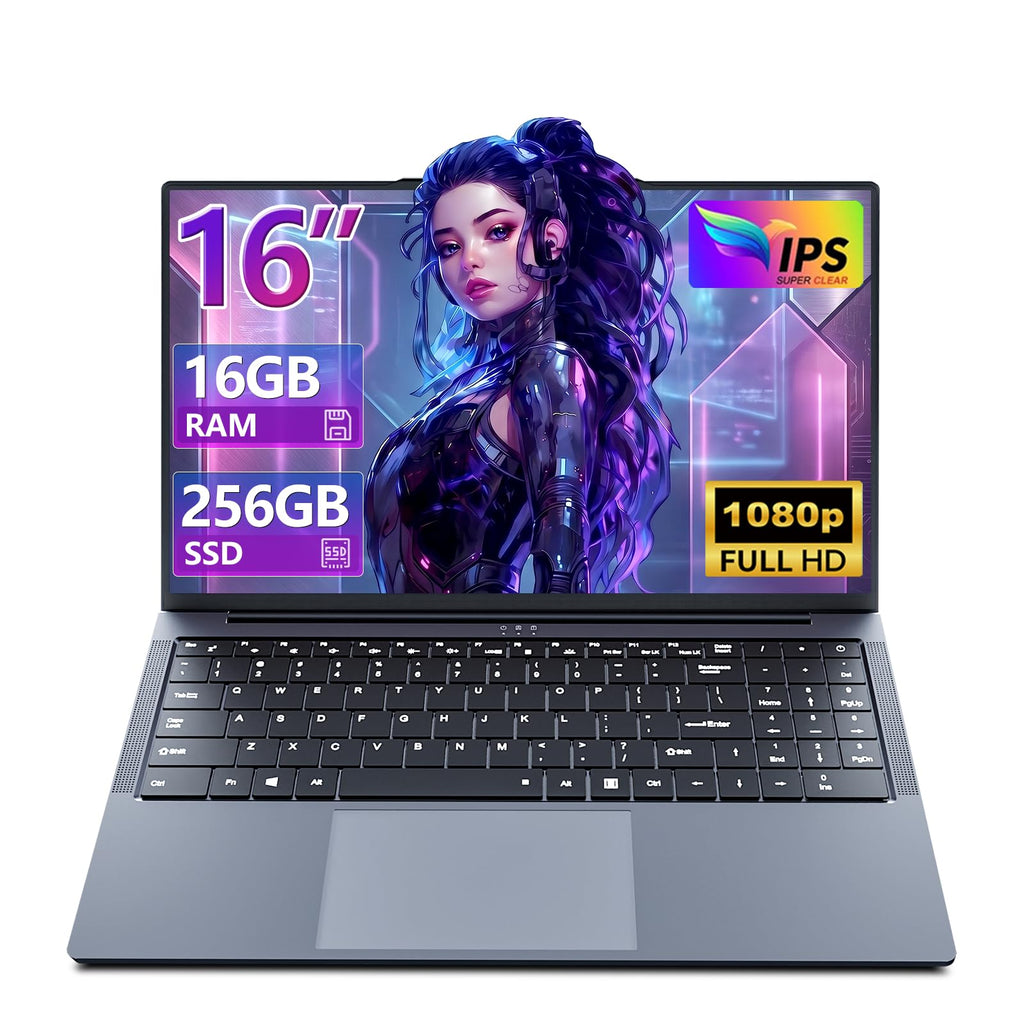 16GB RAM 256GB SSD Core i5 16" IPS FHD Laptop Computer B61699