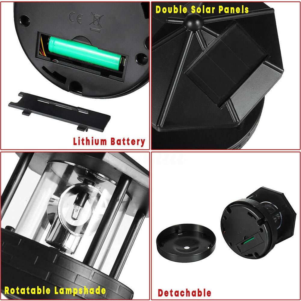Solar Lighthouse Rotating Outdoor Waterproof LED Light A7725