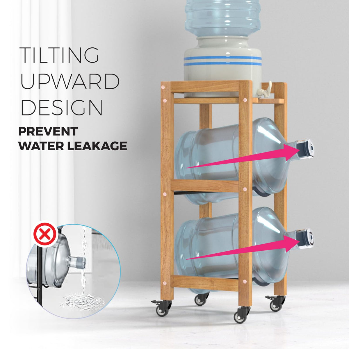 5 Gallon Water Jug Holder with Wheels C612552