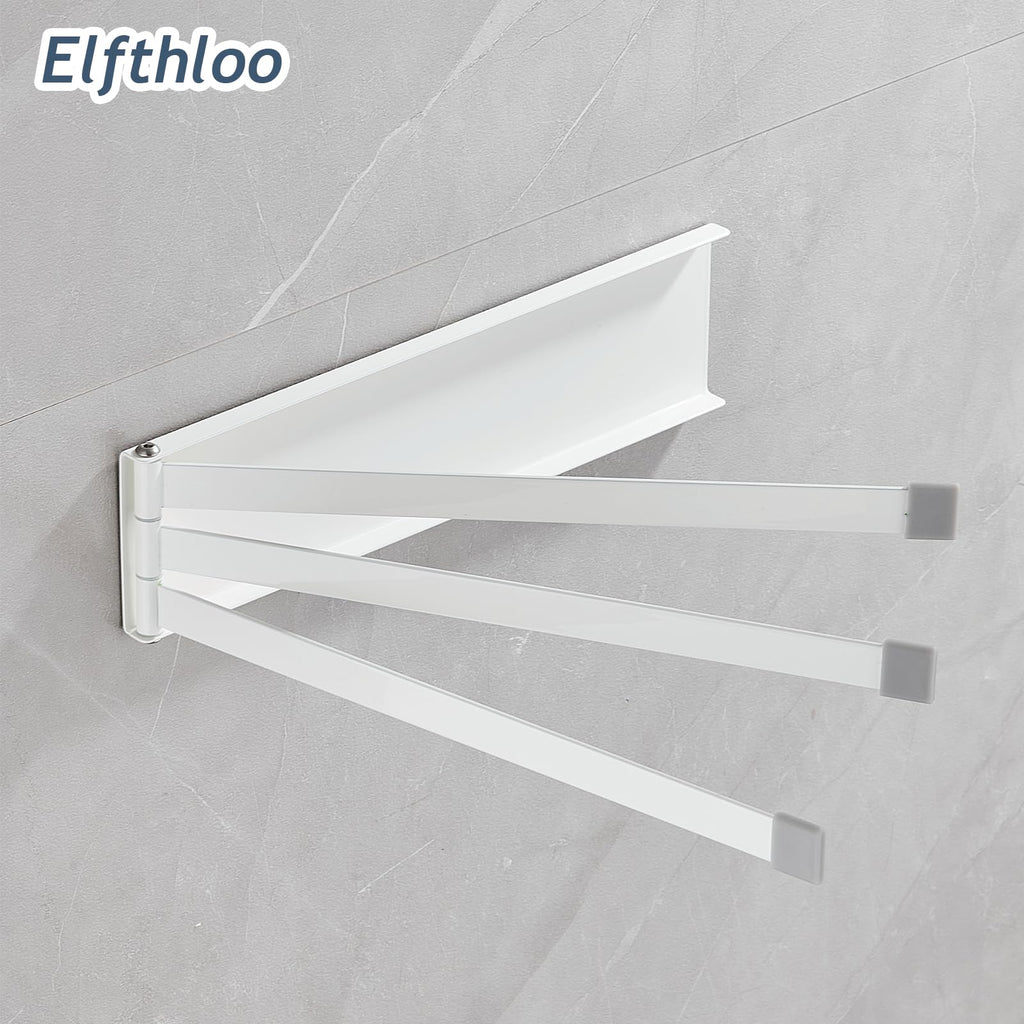 Swivel Kitchen Towel Rack 3-Arm White X481