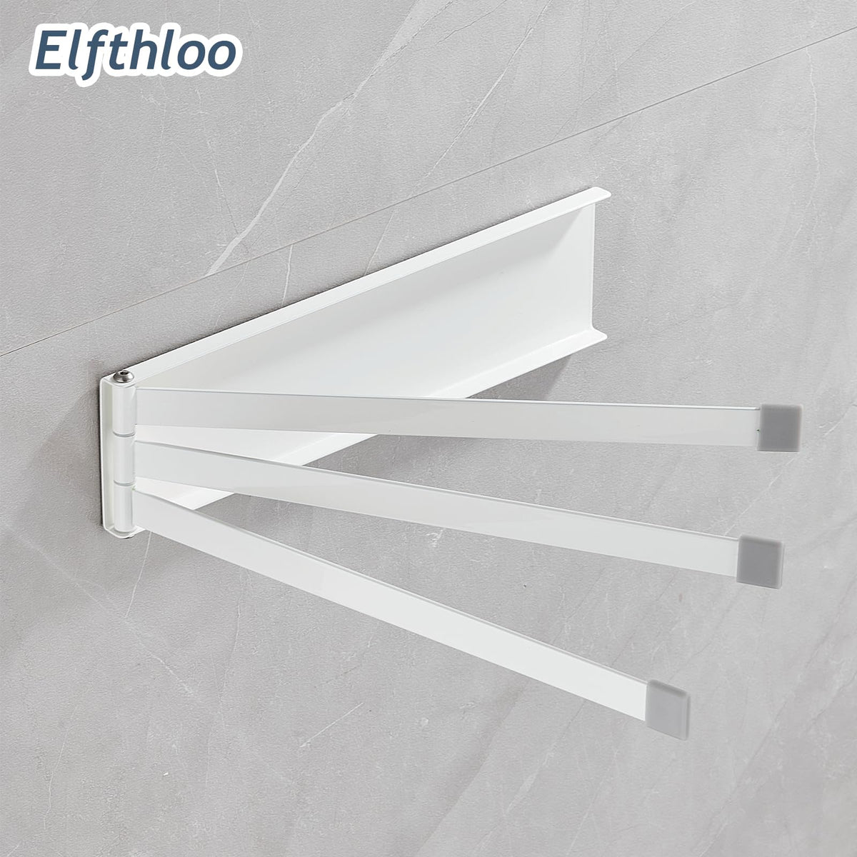 Swivel Kitchen Towel Rack 3-Arm White X481