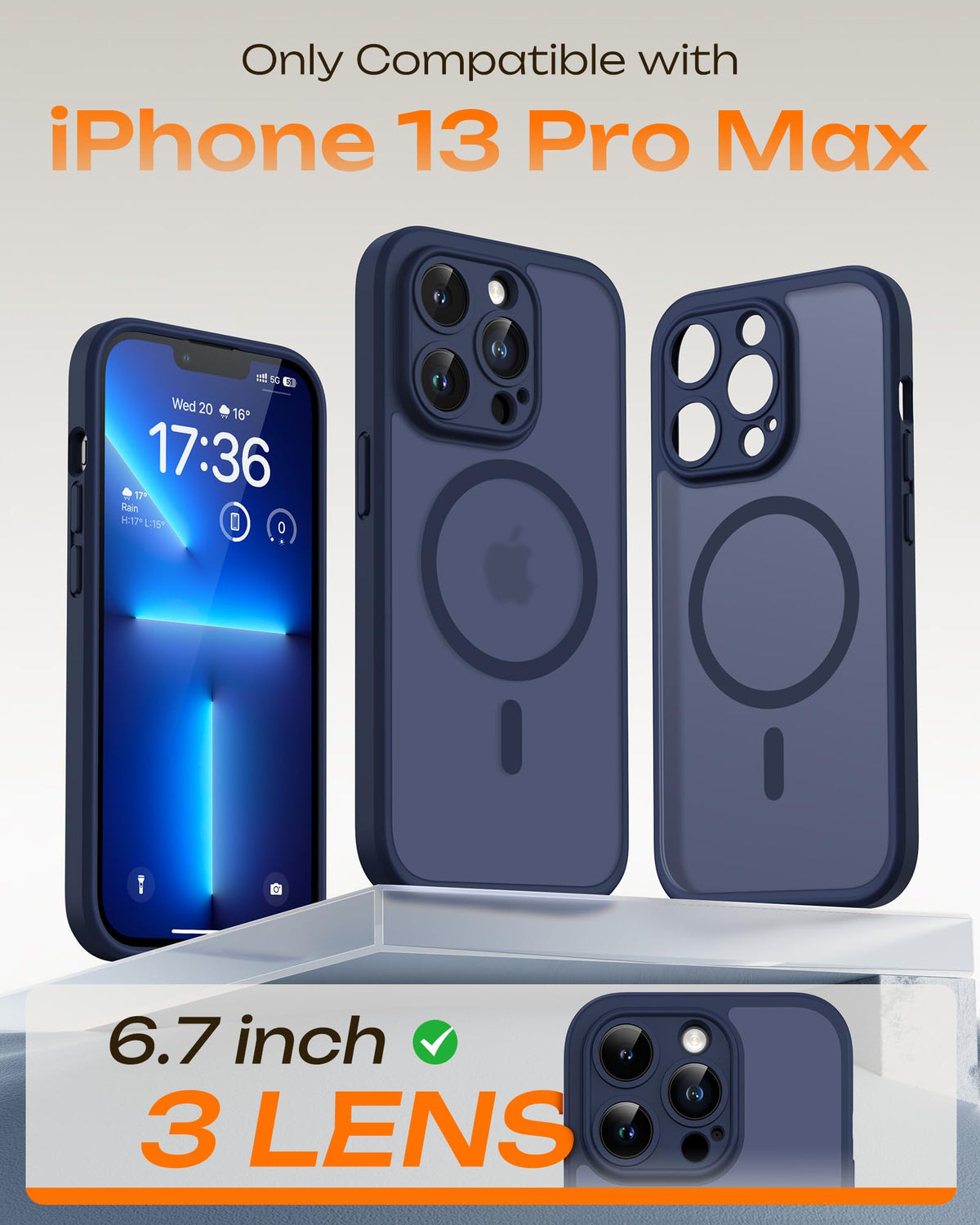 Dark Blue iPhone 13 Pro Max Case B877305