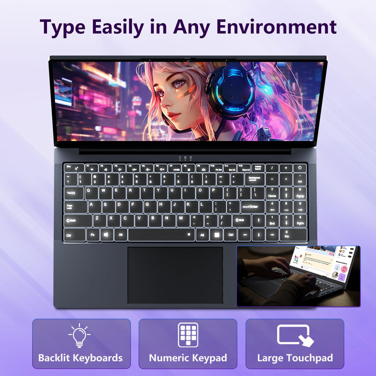 16GB RAM 256GB SSD Core i5 16" IPS FHD Laptop Computer B61699