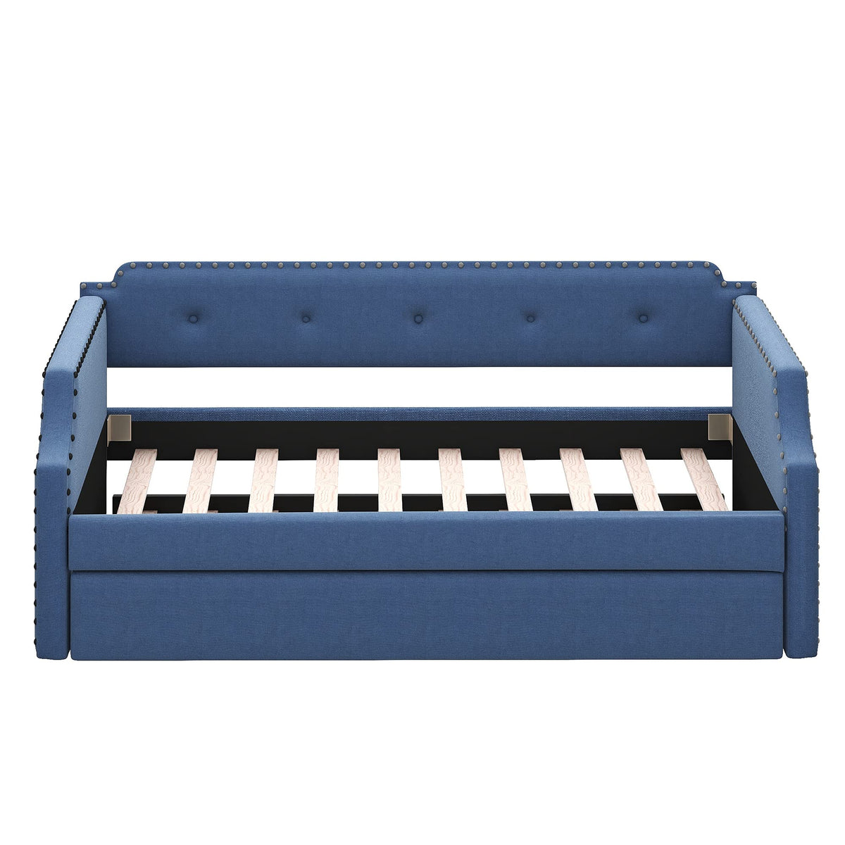 Blue Upholstered Daybed with Trundle Z41714