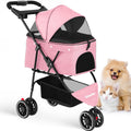 Pink 3 Wheels Pet Stroller U556469