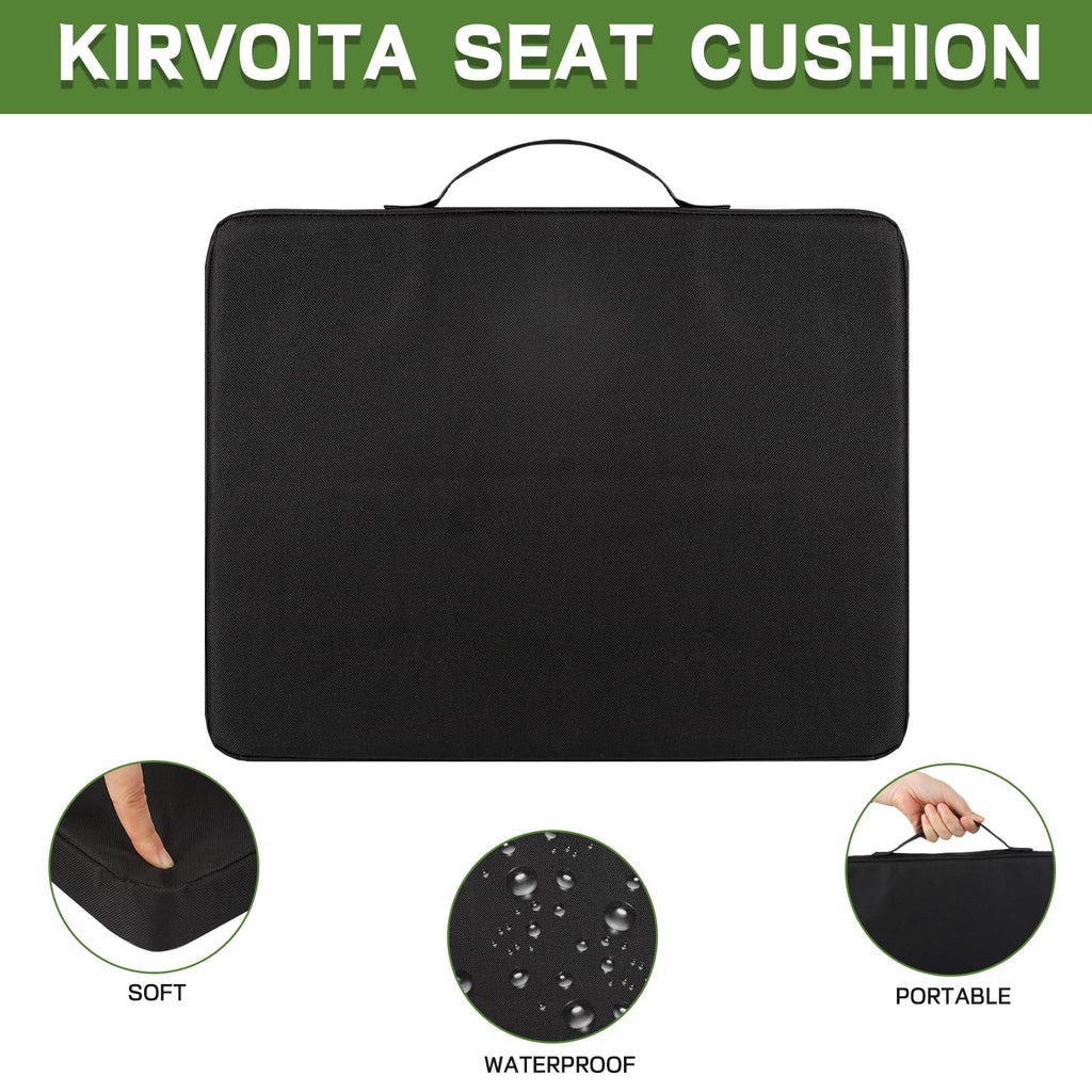 Black 2 Pack Waterproof Oxford Stadium Seat Cushions R697