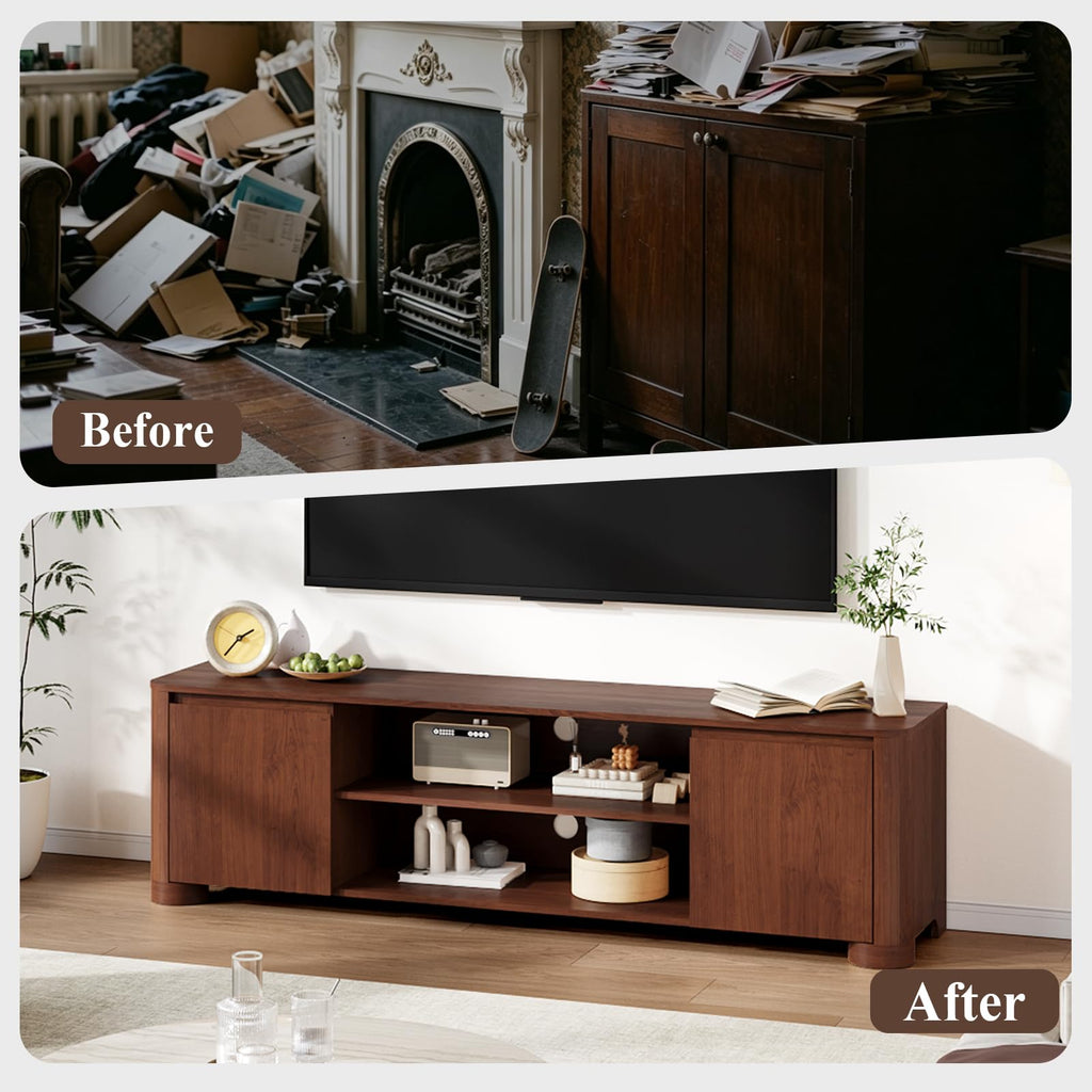 70" Walnut TV Stand E447768