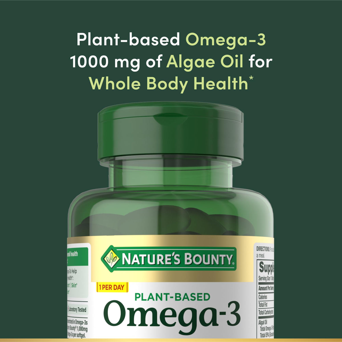 Plant-Based Omega 3 Fatty Acid Supplement 30 Ct O997058