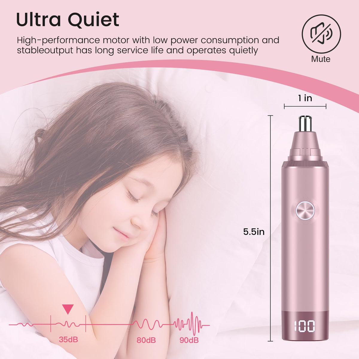 USB Rechargeable Electric Ear and Nose Hair Trimmer I425