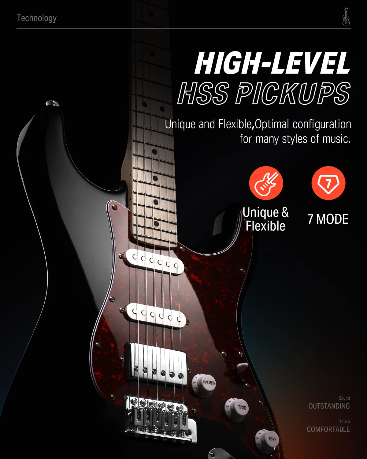 Electric Guitar HSS Coil Split S79756