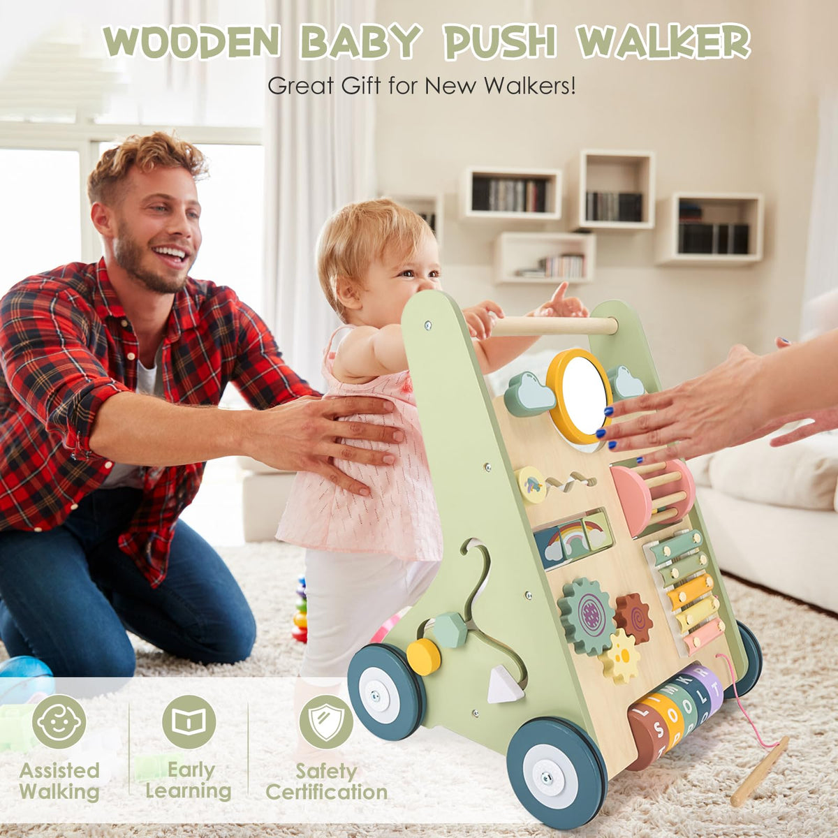 Wooden Baby Push Walker B1403
