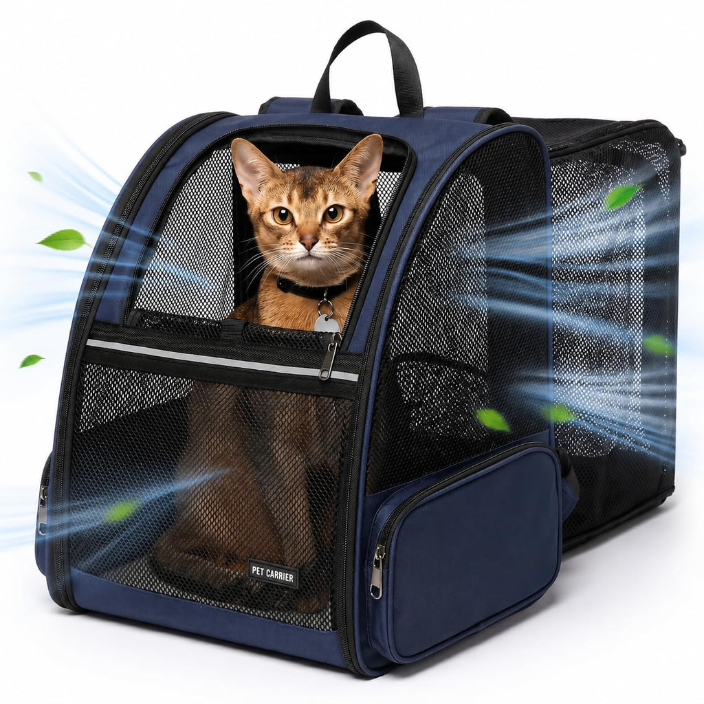 Blue Expandable Cat Carrier Backpack E8145