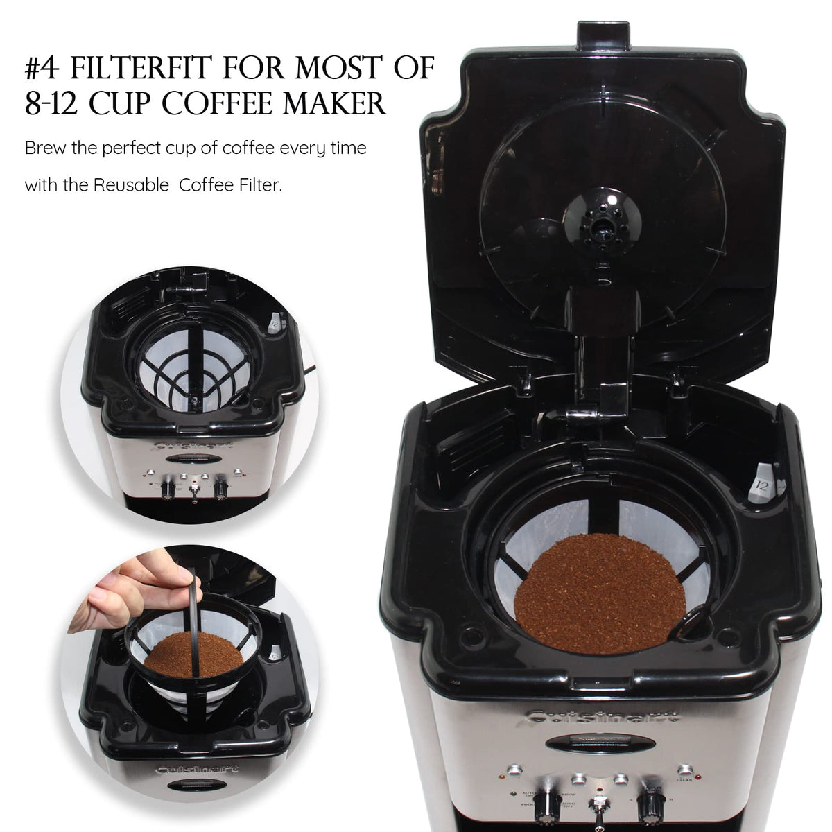4-Pack Reusable Cone Coffee Filter K101