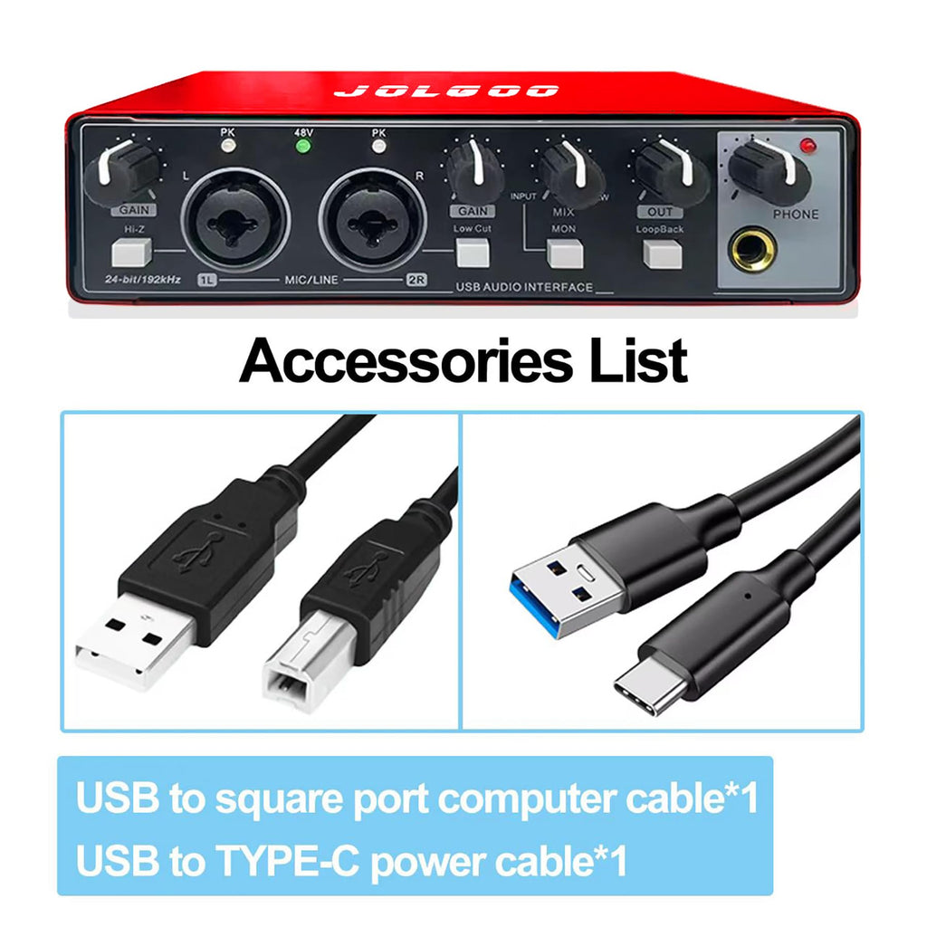 USB Audio Interface, Red 24-Bit/192kHz W6578