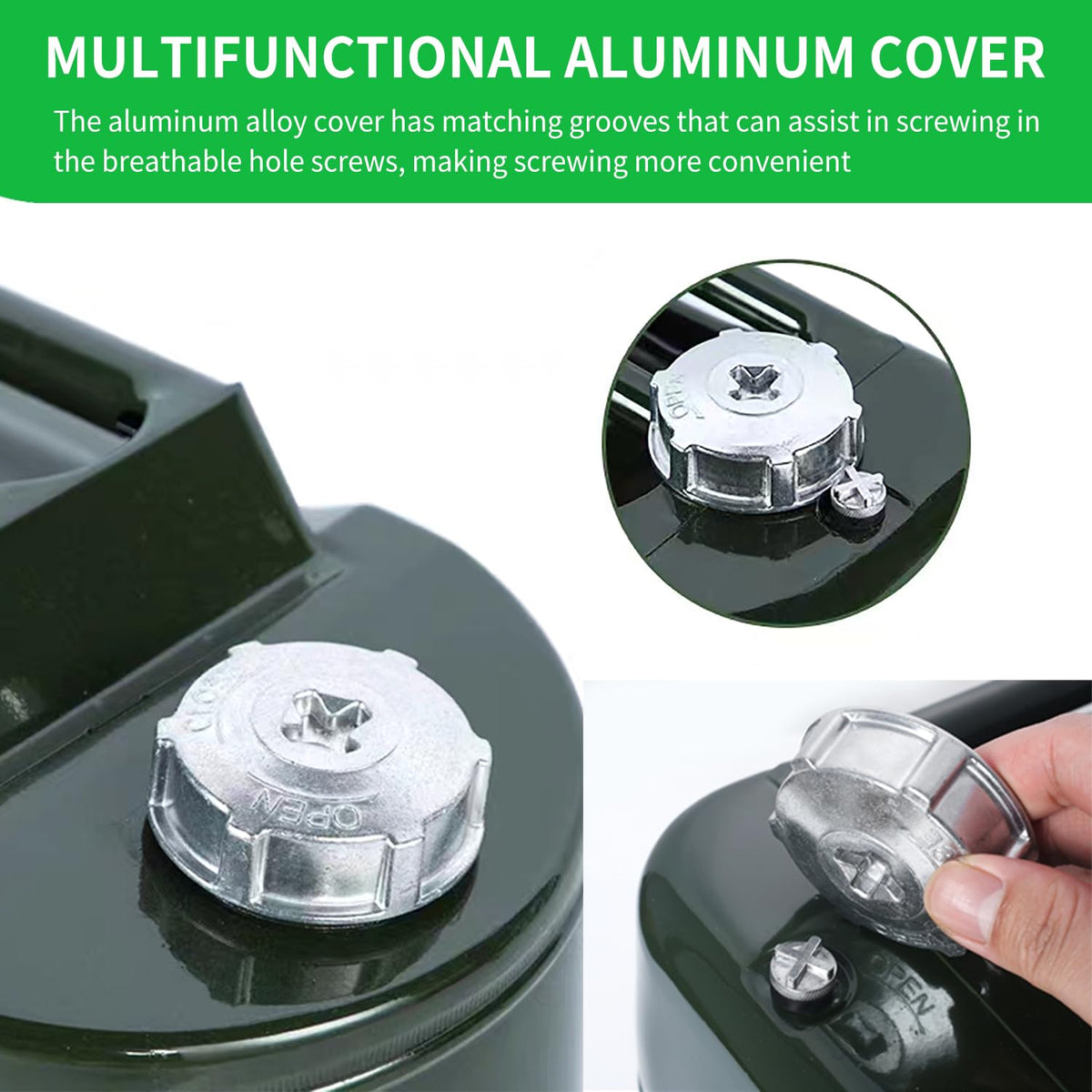 5 Gallon Square Metal Storage Can with Flexible Spout Q12658