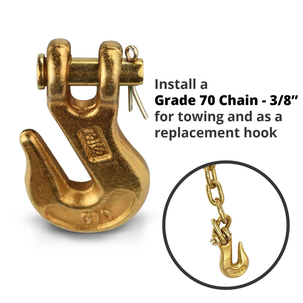 3/8 Clevis Hook G70 4 Pack W3876