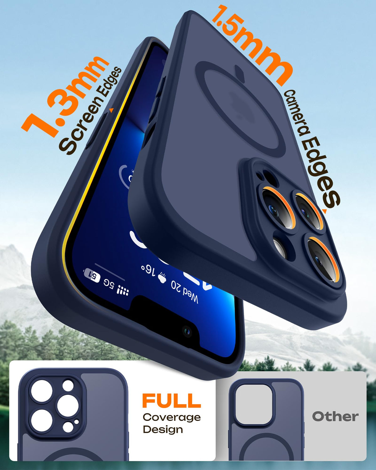 Dark Blue iPhone 13 Pro Max Case B877305