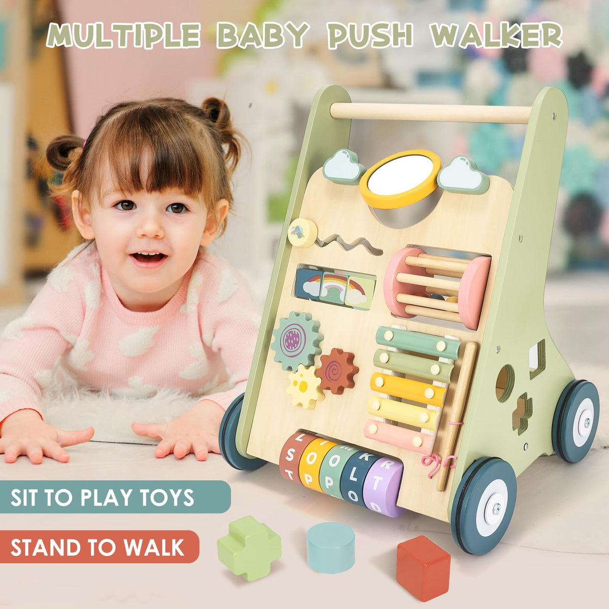 Wooden Baby Push Walker B1403