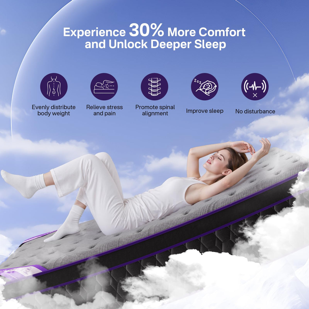 12 Inch Full Size Hybrid Mattress K3383