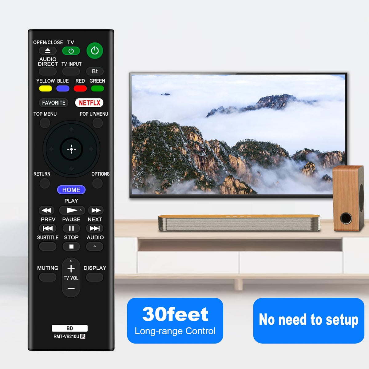 Replace Remote Control for Sony 4K Ultra HD Blu-ray Player G35573