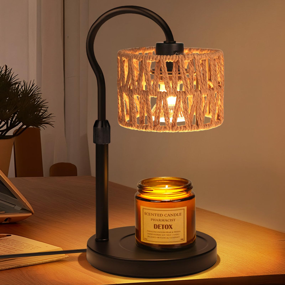 Adjustable Candle Warmer Lamp with 2 Bulbs J333385