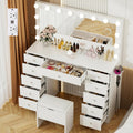 46" Vanity with Lighted Mirror and 11 Drawers K6258