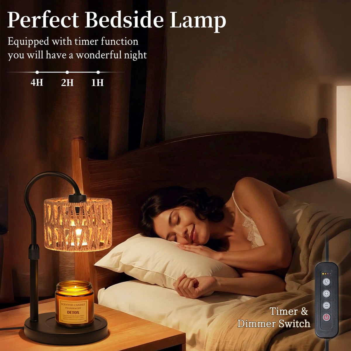 Adjustable Candle Warmer Lamp with 2 Bulbs J333385