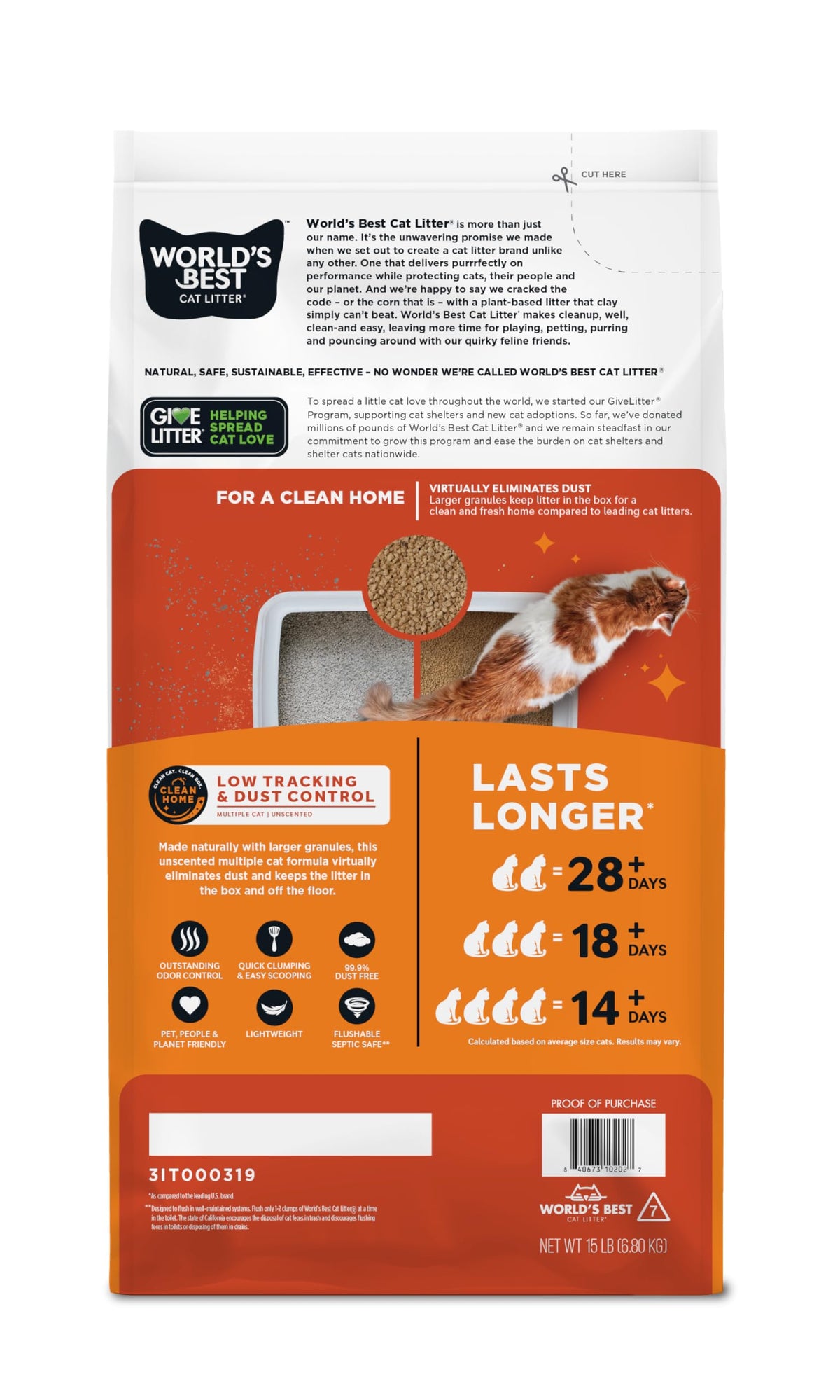 Unscented 15 lb Cat Litter I943