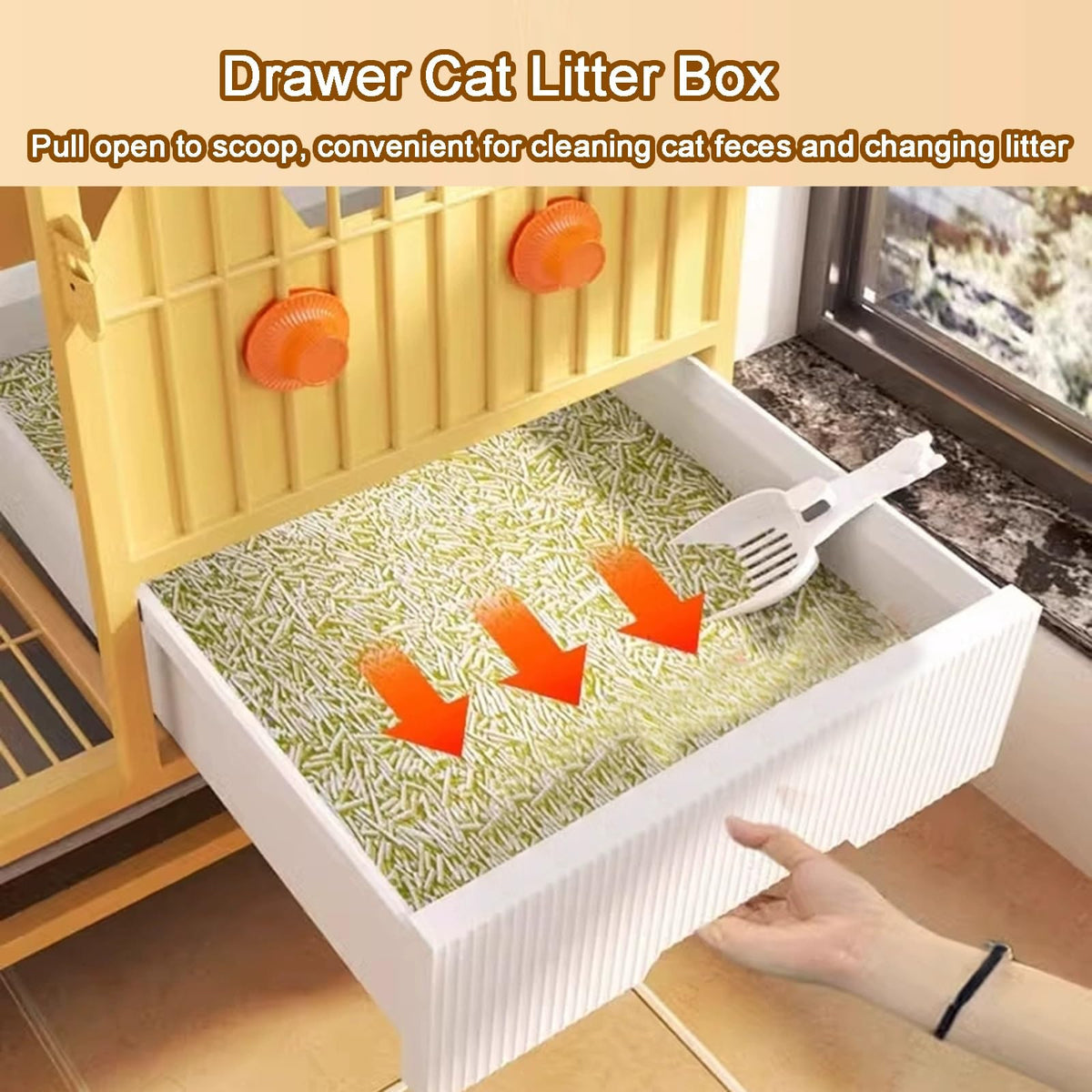 4-Tier Metal Wire Cat Cage with Litter Box and Hammock C896926