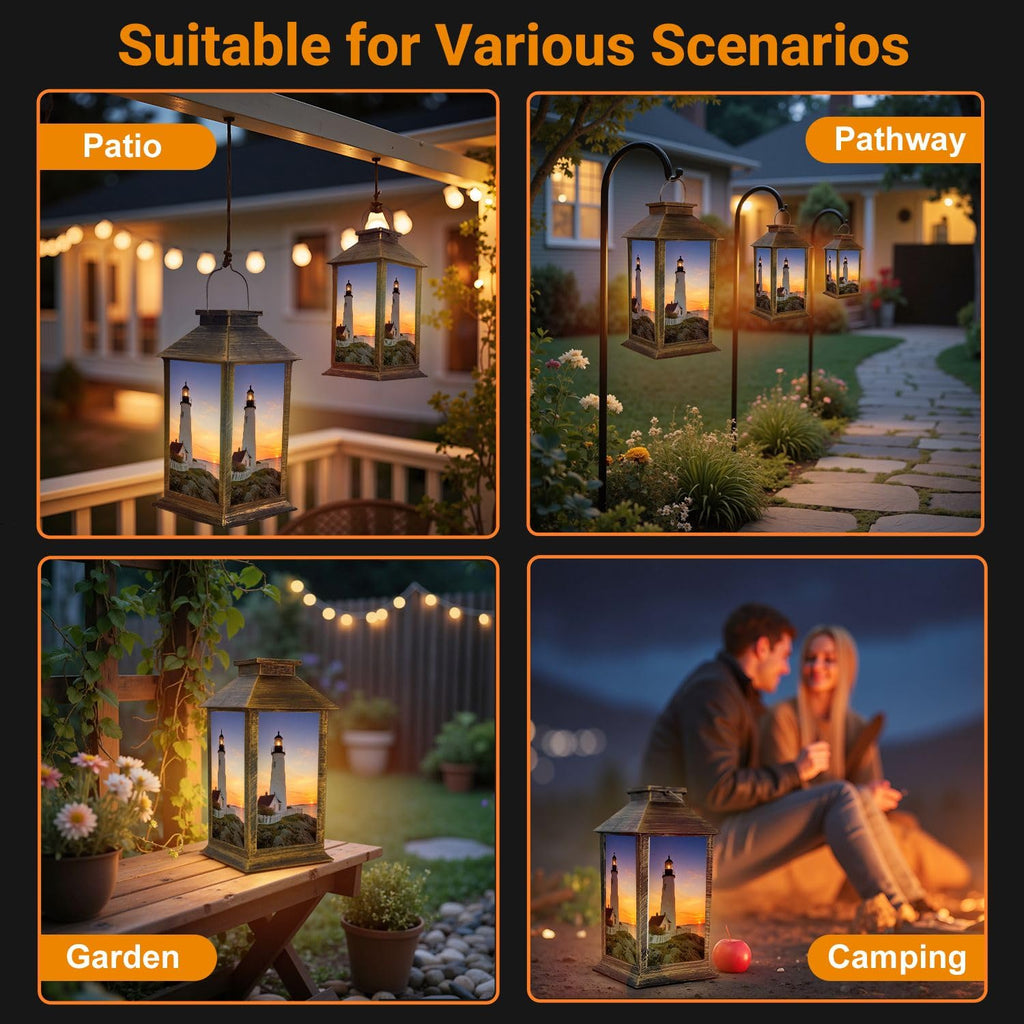 Solar Lantern Outdoor Waterproof LED Hanging Solar Lights Q6712