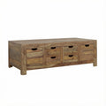 Brown 6 Drawer Solid Wood Coffee Table M99303