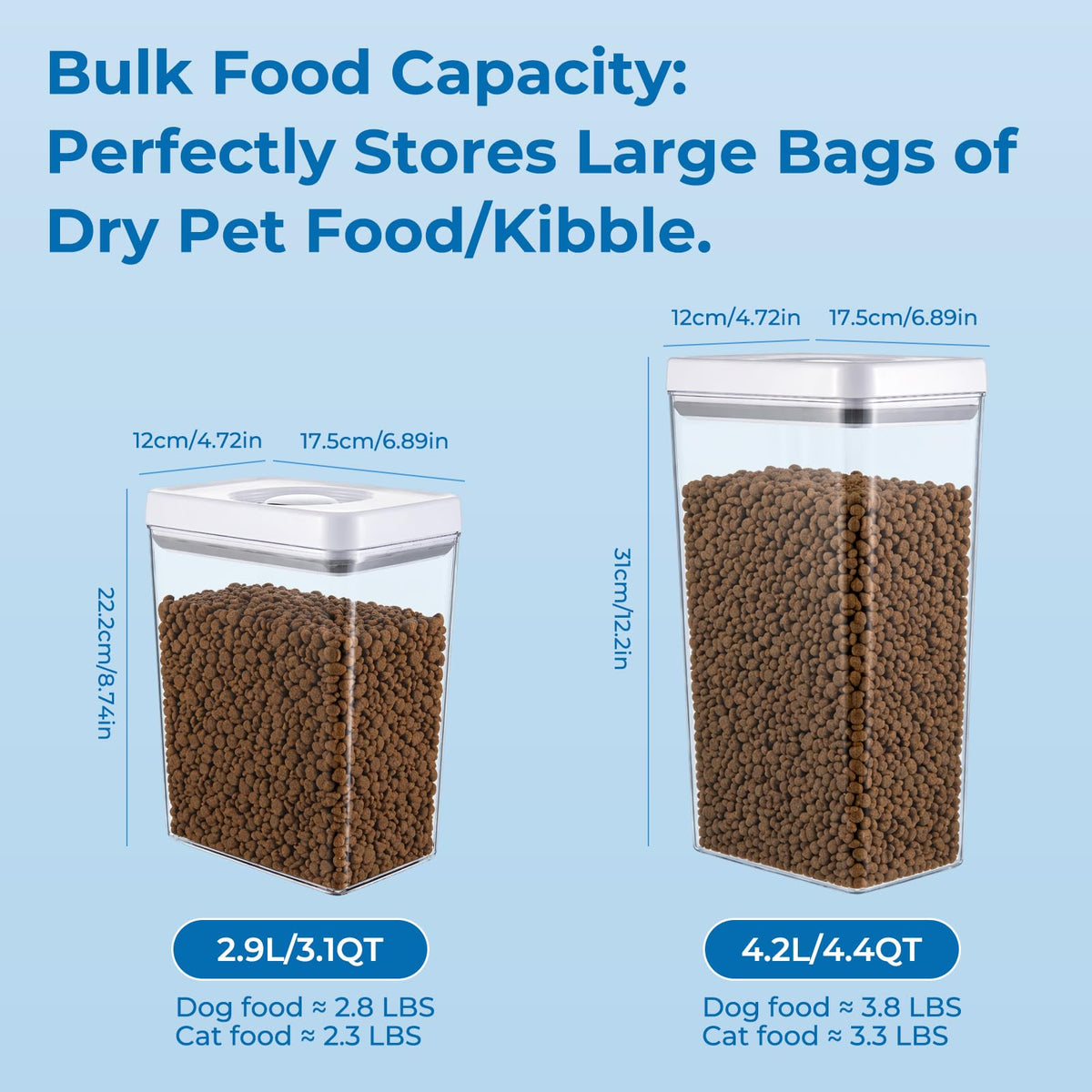Dog and Cat Food Storage Containers 2-Pack I9650