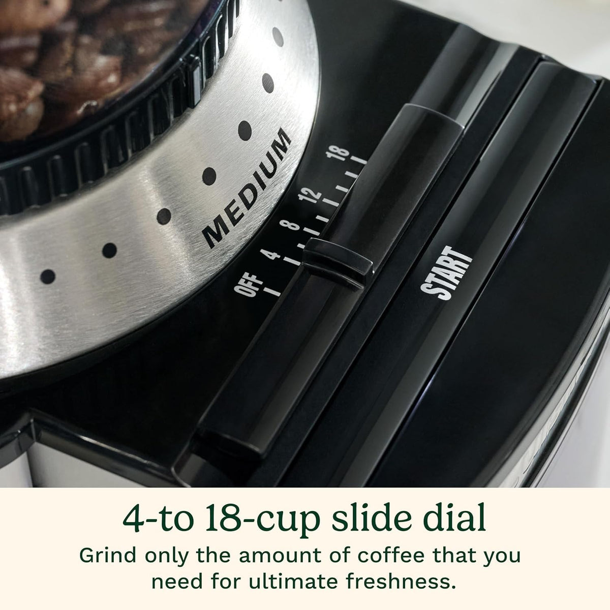 Electric Burr Coffee Grinder with 18-Position Grind Selector K550666