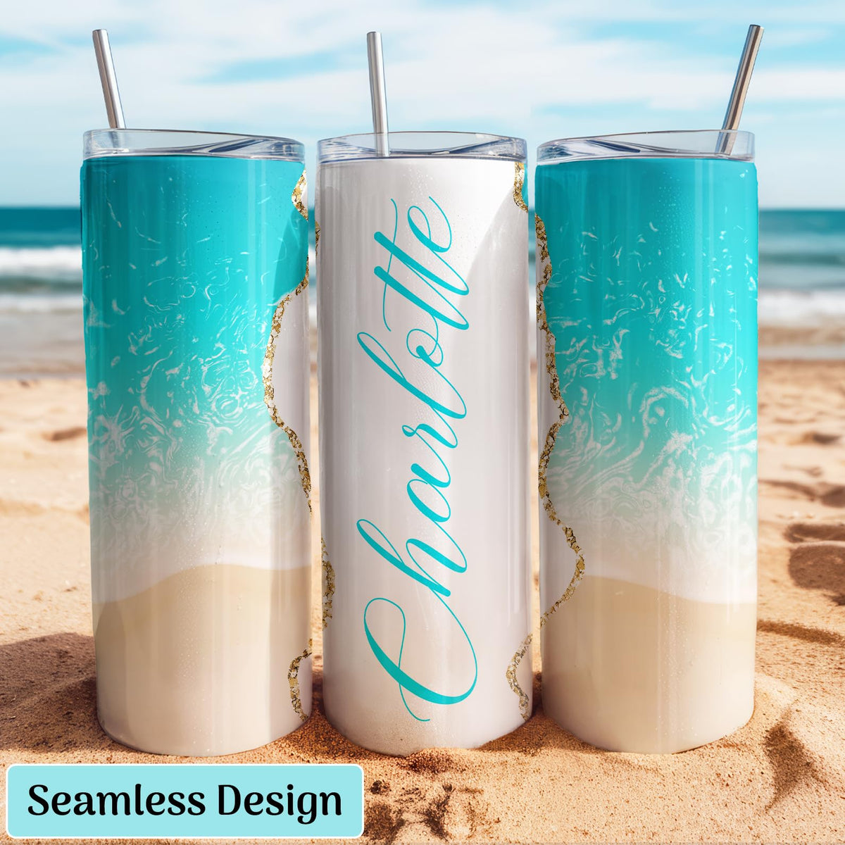 20 oz Custom Skinny Tumbler with Lid & Straw G3071