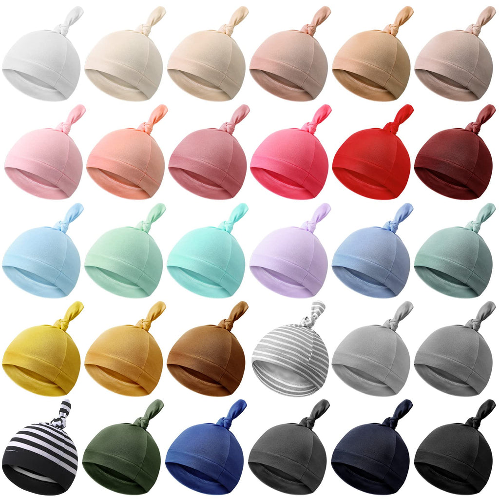 30 Pack Newborn Knot Beanie Hats T415790