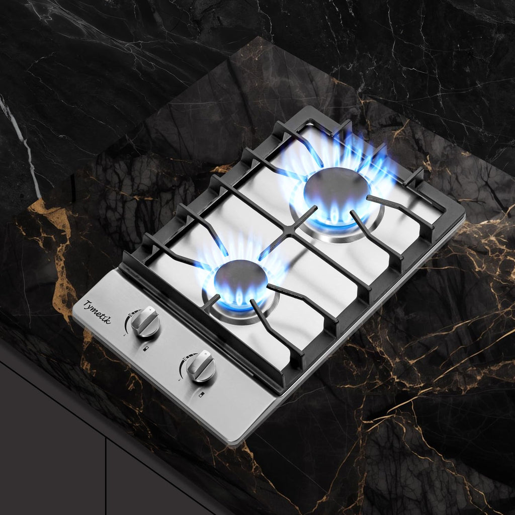 12 Inch 2 Burners Stainless Steel Gas Cooktop Y63746