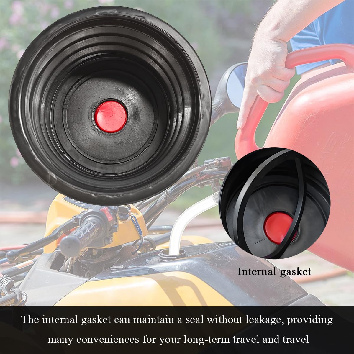 5 Gallon Gas Cans Fuel Jug Hose & Cap I336379