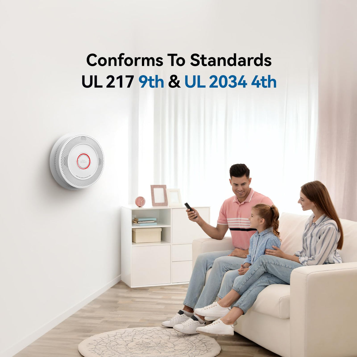 Smoke and Carbon Monoxide Detector 10-Year Battery 4 Pack E856