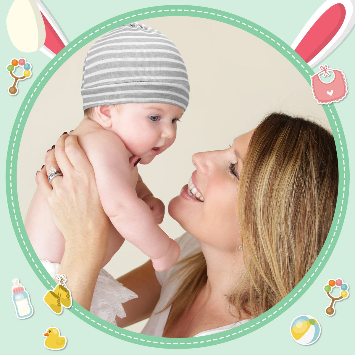 30 Pack Newborn Knot Beanie Hats T415790