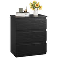 Black 3 Drawer Nightstand U6685