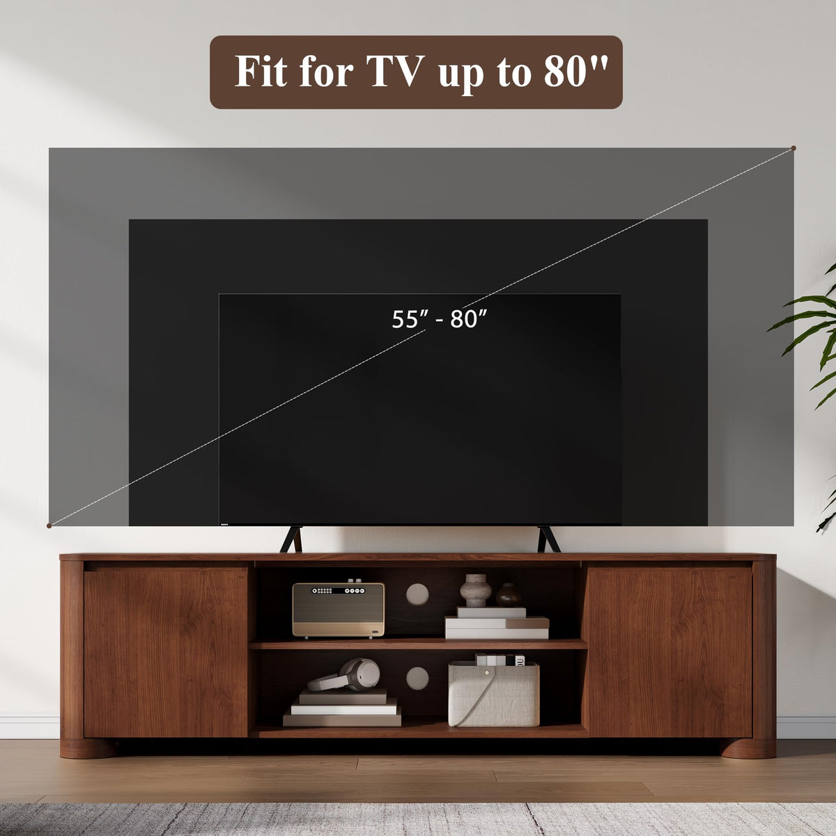 70" Walnut TV Stand E447768