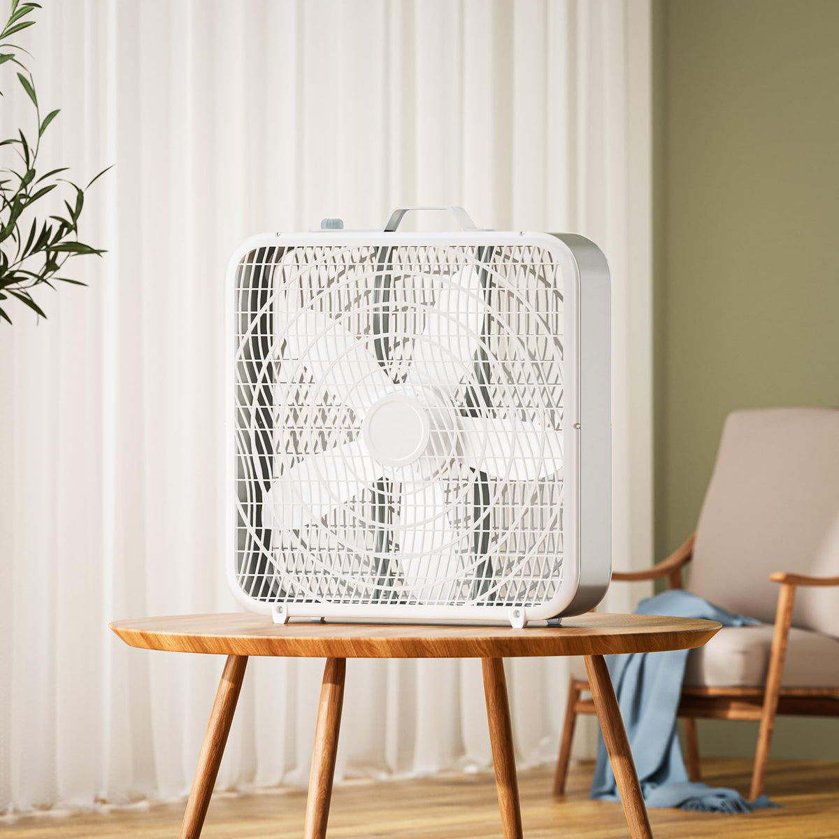 20” Box Floor Fan, 3-Speed White U779