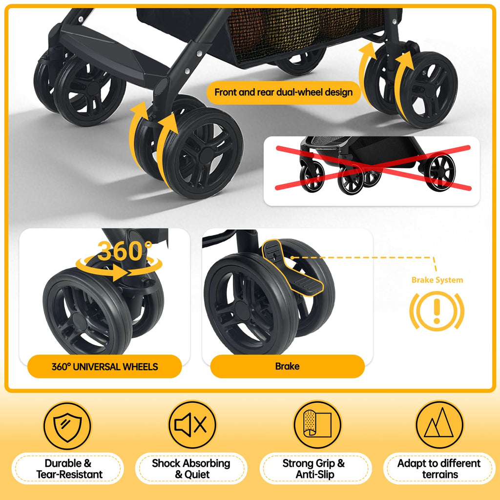 2-in-1 Folding Shopping Cart & Pet Stroller E10139