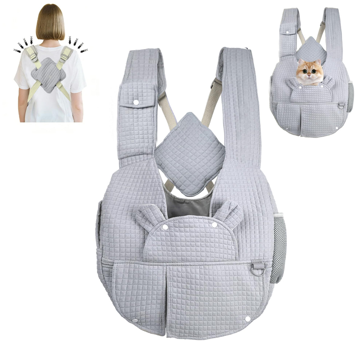 Portable Pet Front Backpack for Small Dogs and Cats P127157