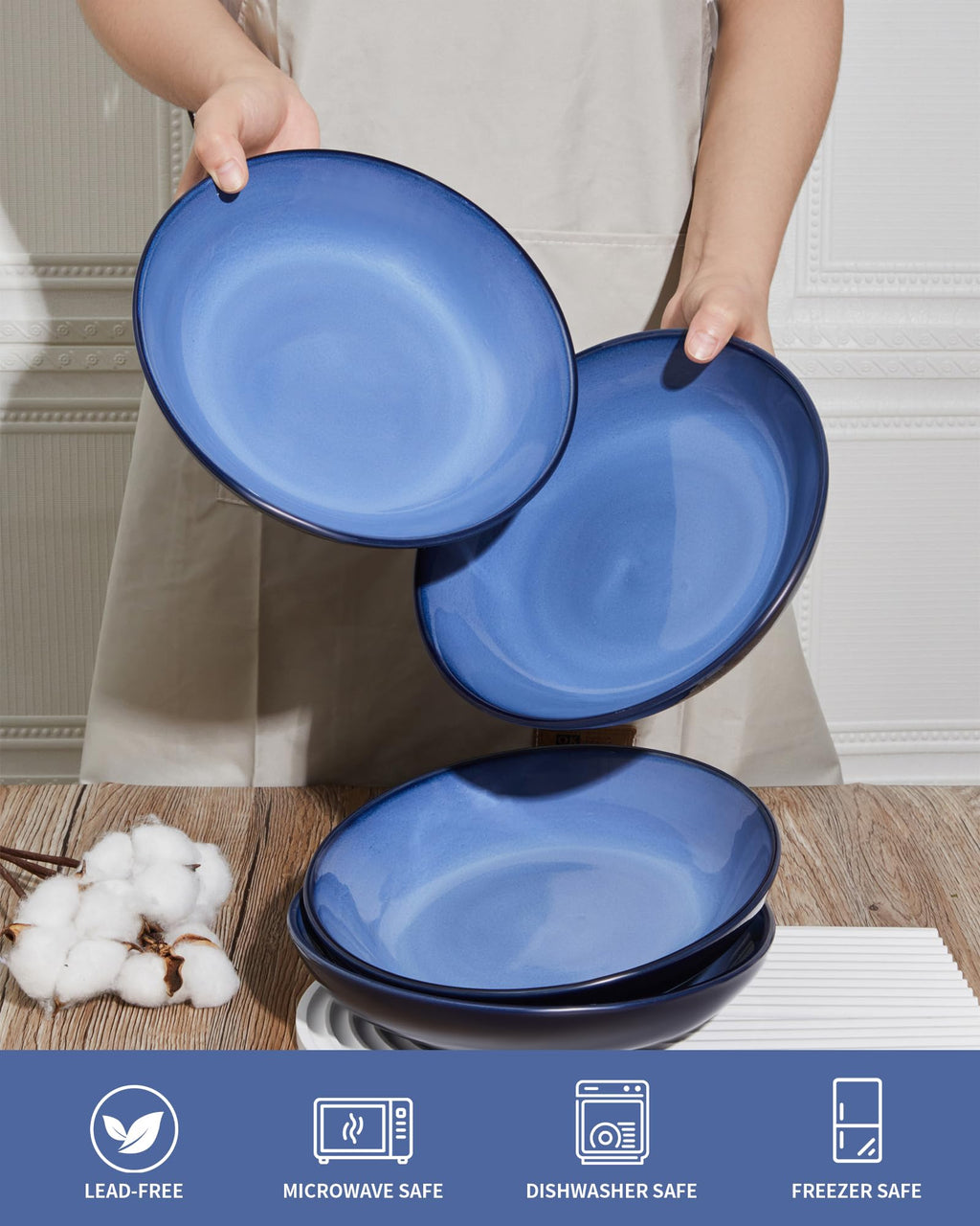 8.75'' Ceramic Pasta Bowls Set of 4 T800